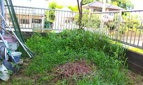 庭の片付けのイメージ